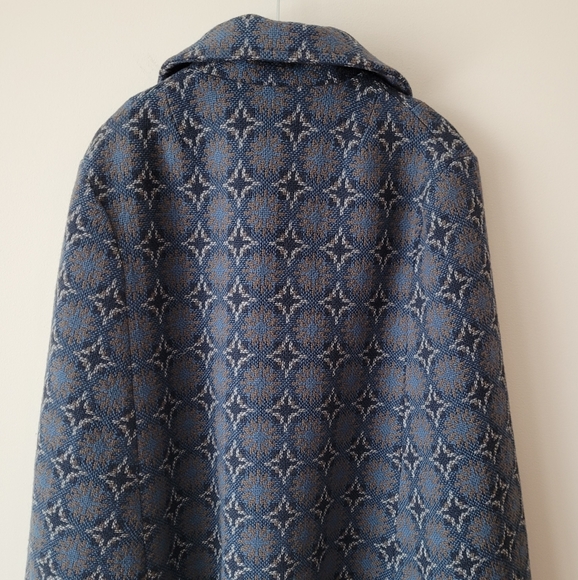 Vintage Welsh Wool Tapestry Cape Dillad Corwgl Coracle Clothes - Picture 9 of 16